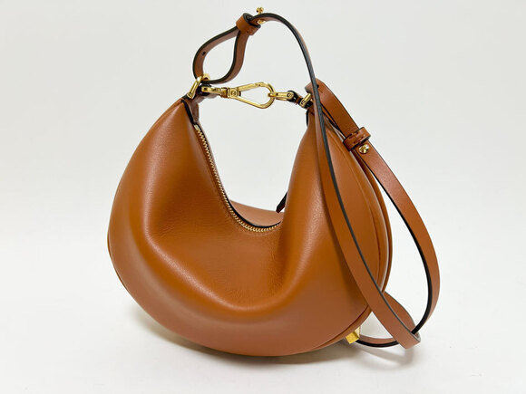 Fendi Handbags - Fendi Graphic Handbag Shoulder Bag Brown Leather